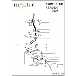 SHELLA * BAÑADOR PARED LED 3W 3000K R. BLANCO