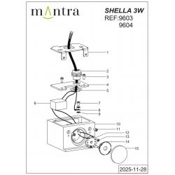 SHELLA * BAÑADOR PARED LED 3W 3000K C. BLANCO