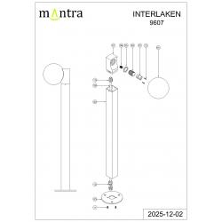 INTERLAKEN * BOLARDO IP65 G9 NEGRO