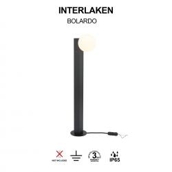 INTERLAKEN * BOLARDO IP65 G9 NEGRO