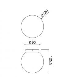INTERLAKEN * PLAFON IP54 G9 NEGRO
