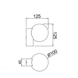 INTERLAKEN * APLIQUE IP65 G9 NEGRO
