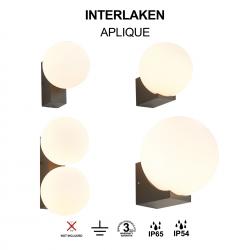 INTERLAKEN * APLIQUE IP65 G9 NEGRO