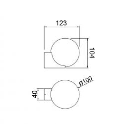INTERLAKEN * APLIQUE IP54 G9 NEGRO