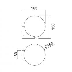 INTERLAKEN * APLIQUE IP54 G9 NEGRO