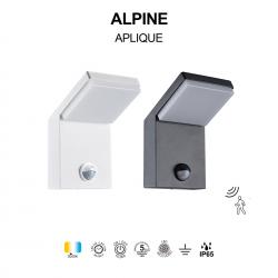 ALPINE * APLIQUE LED IP65 6W 3000K GRIS OSCURO SENSOR