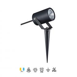 QUEBEC LED * PIQUETA EXTERIOR 10W 3000K IP65 NEGRO