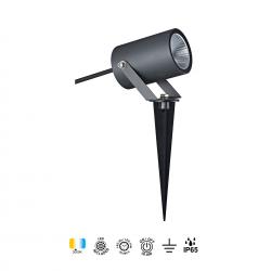 QUEBEC LED * PIQUETA EXTERIOR 10W 3000K IP65 GRIS OSCURO