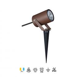 QUEBEC LED * PIQUETA EXTERIOR 10W 3000K IP65 CORTEN