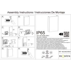 HUEZ * APLIQUE LED IP65 5+5W 3000K BLANCO