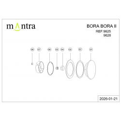 BORA BORA II * APLIQUE LED IP65 10W 3000K NEGRO