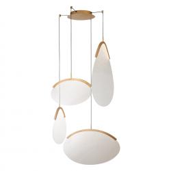 OASIS * LAMPARA LED 54W ORO - 4 COLGANTES - DIMABLE TRIAC