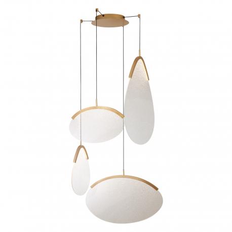 OASIS * LAMPARA LED 54W ORO - 4 COLGANTES - DIMABLE TRIAC