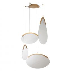 OASIS * LAMPARA LED 54W ORO - 4 COLGANTES - DIMABLE TRIAC
