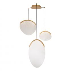 OASIS * LAMPARA LED 40W ORO - 3 COLGANTES - DIMABLE TRIAC