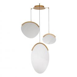OASIS * LAMPARA LED 40W ORO - 3 COLGANTES - DIMABLE TRIAC