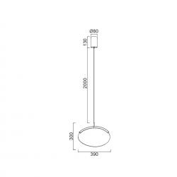 OASIS * COLGANTE LED 12W ORO - DIMABLE TRIAC