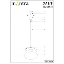 OASIS * COLGANTE LED 12W ORO - DIMABLE TRIAC