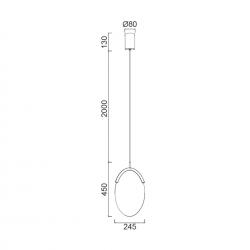 OASIS * COLGANTE LED 12W ORO - DIMABLE TRIAC