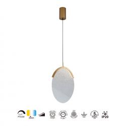 OASIS * COLGANTE LED 12W ORO - DIMABLE TRIAC