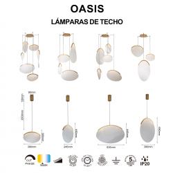 OASIS * COLGANTE LED 15W ORO - DIMABLE TRIAC