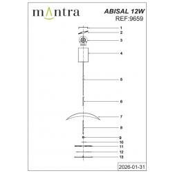 ABISAL * COLGANTE LED 1L 12W 3000K