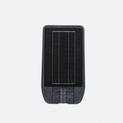 Farola Led Solar Bazan 100w 6500k Gris 1400lm Ip65 C/mando Sensor Movimiento Y Crepuscular 43x24x6cm