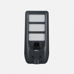 Farola Led Solar Bazan 200w 6500k Gris 2890lm Ip65 C/mando Y Sensor Movimiento Y Crepuscular 50x24x6cm