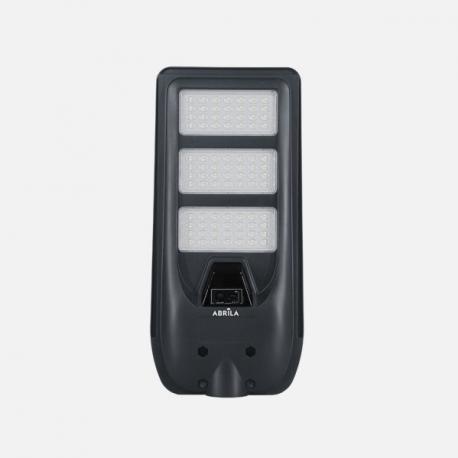 Farola Led Solar Bazan 200w 6500k Gris 2890lm Ip65 C/mando Y Sensor Movimiento Y Crepuscular 50x24x6cm