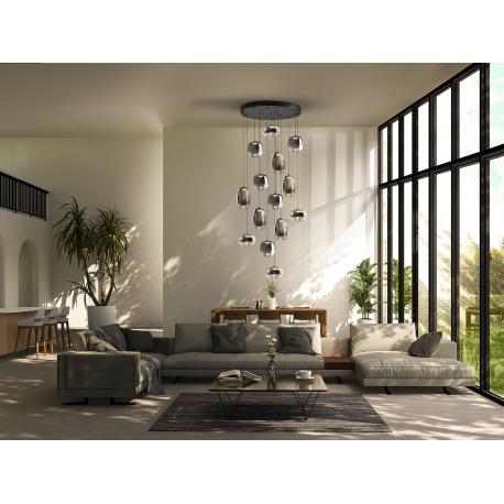 ONICE- LAMPARA 14L NEGRO-SMOKE