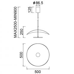 ABISAL * COLGANTE LED 1L 18W CCT 2700-5700K