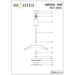 ABISAL * COLGANTE LED 1L 18W CCT 2700-5700K
