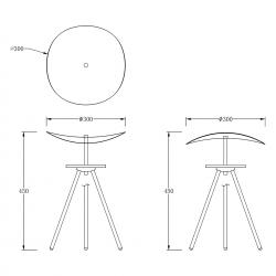 ABISAL * SOBREMESA LED 12W - PEQUEÑA Madera oscura CCT 2700-5700K