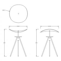 ABISAL * SOBREMESA LED 12W - GRANDE Madera oscura CCT 2700-5700K