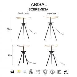 ABISAL * SOBREMESA LED 12W CCT 2700-5700K- DIMABLE Madera natural