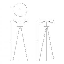 ABISAL * PIE SALON LED 18W CCT 2700-5700K- DIMABLE Madera natural