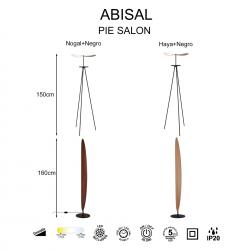 ABISAL * PIE SALON LED 18W CCT 2700-5700K- DIMABLE Madera natural