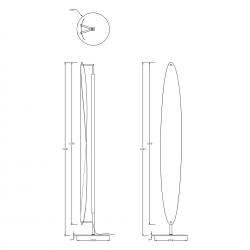 ABISAL * PIE SALON LED 40W CCT 2700-5700K- DIMABLE Madera natural
