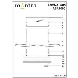 ABISAL * LÁMPARA LED 48W CCT 2700-5700K RF
