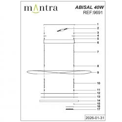 ABISAL * LÁMPARA LED 40W CCT 2700-5700K RF