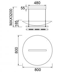 ABISAL * LÁMPARA LED 40W CCT 2700-5700K RF