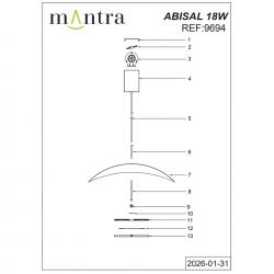 ABISAL * COLGANTE LED 1L 18W CCT 2700-5700K
