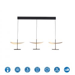 ABISAL * COLGANTE LED 3L LINEA 32W CCT 2700-5700K RF Haya