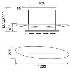 ABISAL * LÁMPARA LED 40W CCT 2700-5700K RF