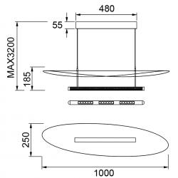 ABISAL * LÁMPARA LED 40W CCT 2700-5700K RF