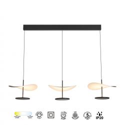 ABISAL * COLGANTE LED 3L LINEA 32W CCT 2700-5700K RF Nogal