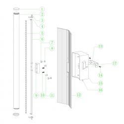 VELA * Aplique LED 10W CCT 2700K-4000K-5000K W145mm NEGRO
