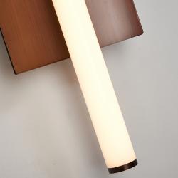VELA * Aplique LED 10W CCT 2700K-4000K-5000K W150mm Marrón oscuro cepillado