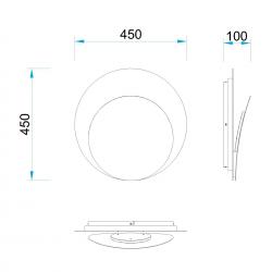 ASTRA * Aplique LED 28W 2700K TRIAC