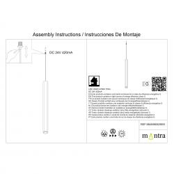 ATHENA * COLGANTE LED 10W 27000K Oro champán cepillado